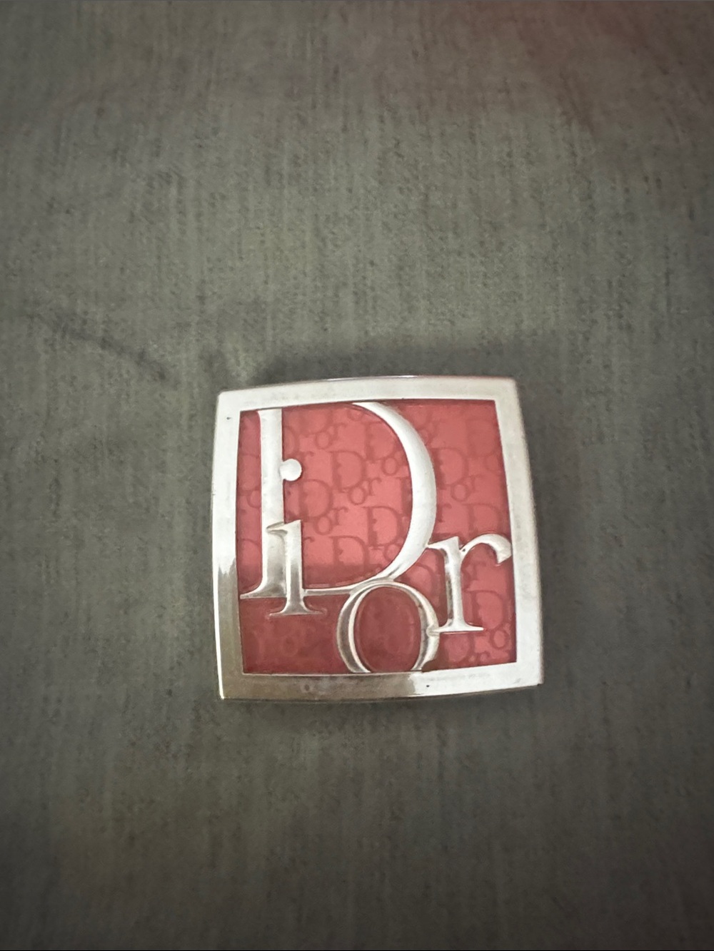 Dior Silver-Framed Pink Logo Wall Accent
